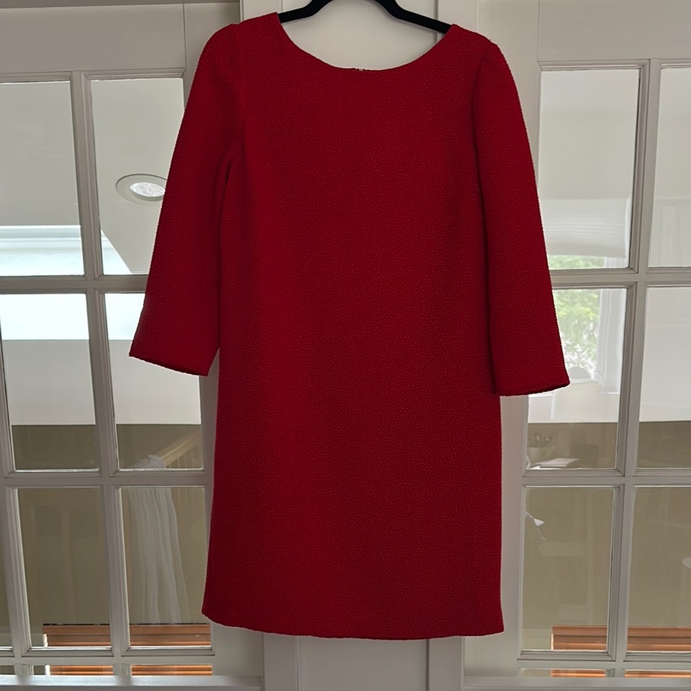 The Limited Textured Midi Red Dress